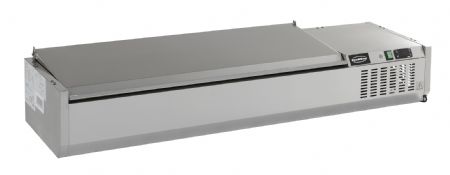 Saladette a poser couvercle en acier inox 1/4gn x 5 1200x335x225