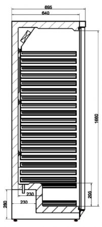 Rfrigrateur blanc 1 porte 775x695x1885