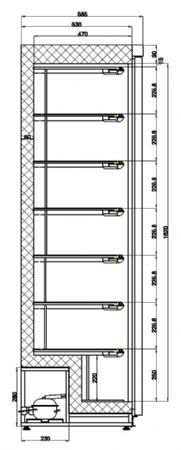 Conglateur en acier inox 1 porte 600x585x1850