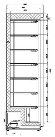 Conglateur blanc 1 porte 600x585x1850