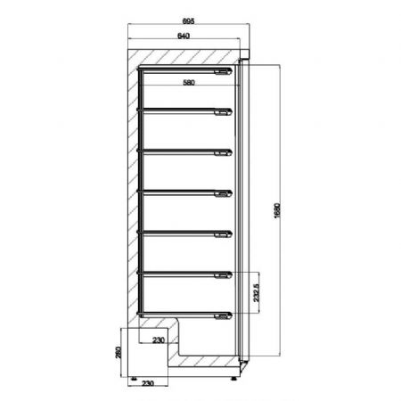 Conglateur blanc 1 porte 775x695x1885