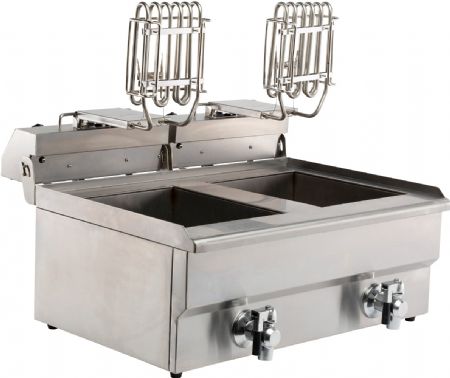 Friteuse professionnelle a poser electrique 2x8 l 630x505x355