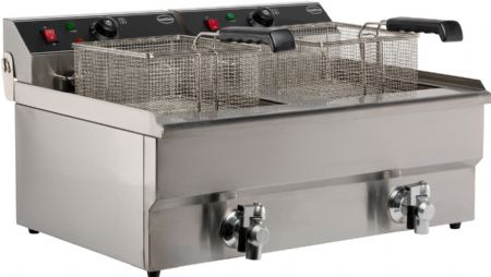 Friteuse professionnelle a poser electrique 2x10 l 690x560x380