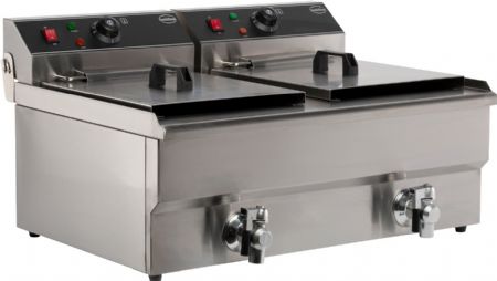 Friteuse professionnelle a poser electrique 2x10 l 690x560x380