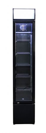 Armoire refrigre professionnelle porte vitre troit noir 360x422x1880