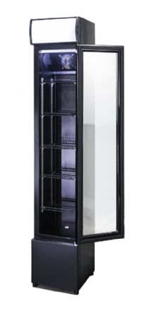 Armoire refrigre professionnelle porte vitre troit noir 360x422x1880