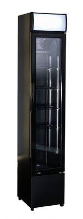 Armoire refrigre professionnelle porte vitre troit noir 360x422x1880