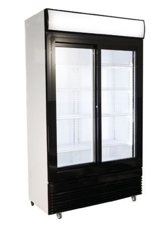 Armoire refrigre professionnelle avec portes coulissantes vitrs bez-750 sl 1120x610x1965