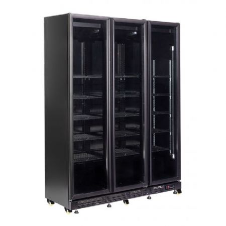 Rfrigrateur professionnel 3 portes vitres noir - 1200L