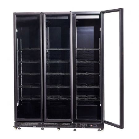 Rfrigrateur professionnel 3 portes vitres noir - 1200L