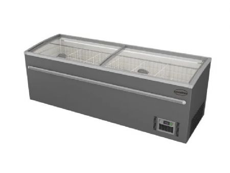 Conglateur bahut vitr gris pour supermarch 1040 Litres - 2500x850x870 mm