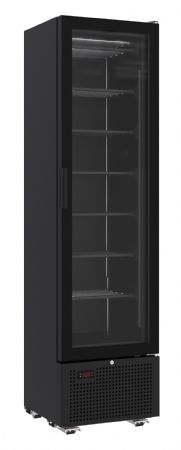 Conglateur 1 porte vitre noir 221l 494x521x1915