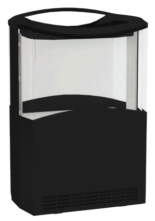 Vitrine rfrigre professionnelle noir pour achats impulsifs 110l 655x424x986