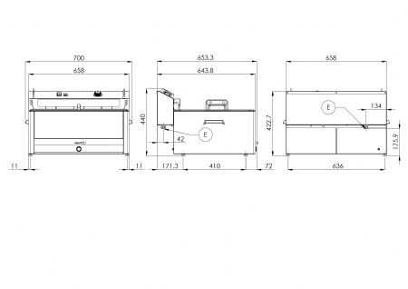 Friteuse professionnelle a poser electrique 1x30 l 670x650x370