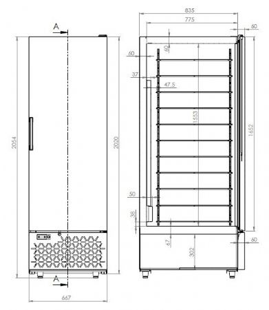 Armoire frigo conservation crme glac 667x895x2020