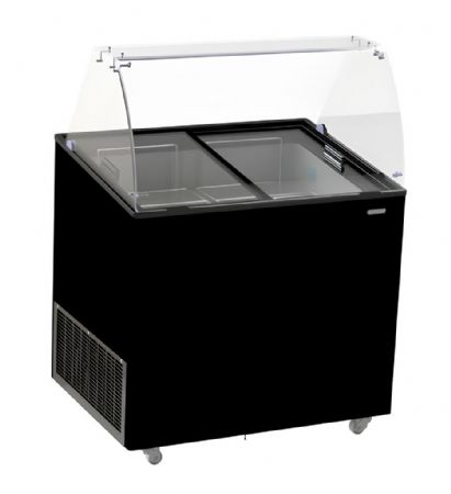 Vitrine  creme glace corsica noir 6x5 litres 909x644x1229