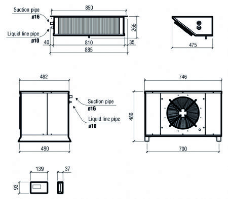 Groupe pour chambre froide split positif 18.97-47.29 m3