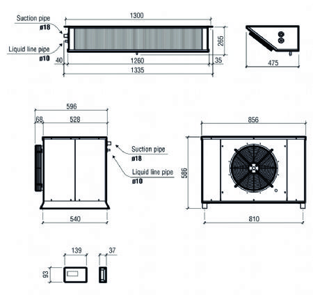 Groupe pour chambre froide split type ngatif 9.41-18.52 m3