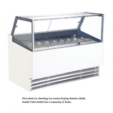 Vitrine  crme glace Komodo - 6x5L