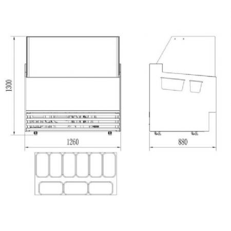 Vitrine  crme glace Phuket- 9x5L