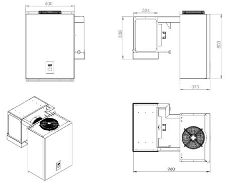 Groupe pour chambre froide positif 13,1-18 m3