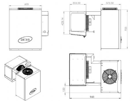 Groupe pour chambre froide negatif 6,6-9 m3