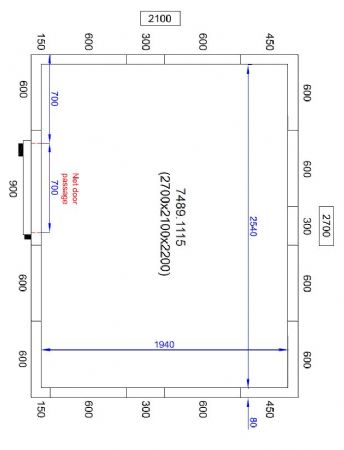 Chambre froide professionnelle 2700x2100x2200**