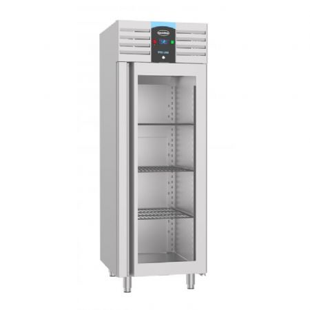 Rfrigrateur en acier inox porte vitre 700 litres 700x810x2050