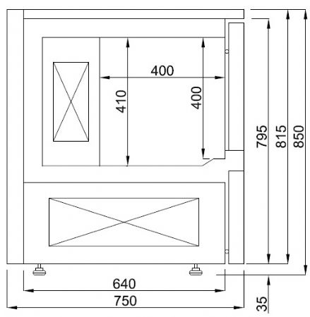 Cellule de refroidissement 5x 1/1gn 800x750x850