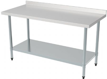 700 table de travail inox tagre avec dosseret dmontable largeur  largeur  700 700x700x850