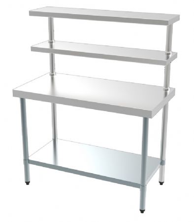 600 station de travail avec etageres galvanisees largeur  1200 1200x600x1500