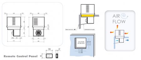 Groupe plafonnier pour chambre froide positif 8,2-14,1 m3