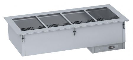 Bain marie professionnel encastrable air chaud gn 2/1 790x720x373