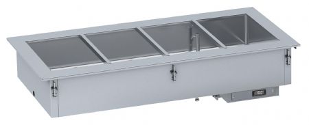 Bain marie professionnel encastrable gn 2/1 - remplissage deau automatique 790x720x302