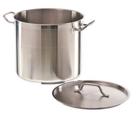 Casserole en acier inoxydable + couvercle 24 6,3l