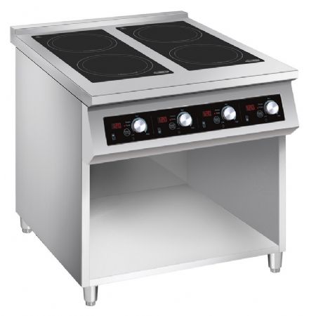 Cuisiniere professionnelle  induction 4 zones_x000d_convient uniquement aux poles  induction 800x700x900