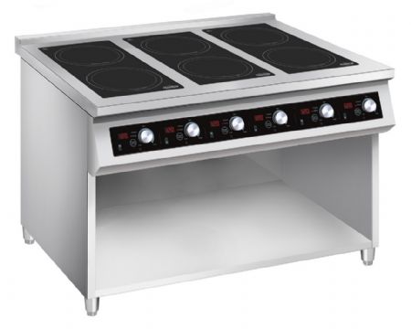 Cuisiniere professionnelle  induction 6 zones convient uniquement aux poles  induction 1200x700x900