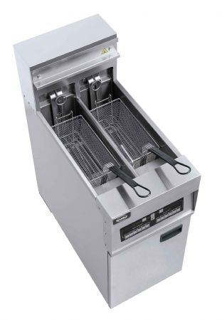 Friteuse professionnelle electrique 2x 12,5l 400x800x1180