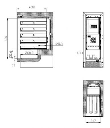 Cave  vin 50l 1 zone 295x570x820