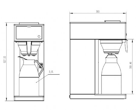 Machine a caf professionnelle inclus thermos cafe 2.0l