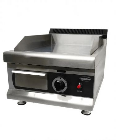 Plaque de grill professionnel  gaz  poser avec 1 zone en chrome lisse - 350x400 mm