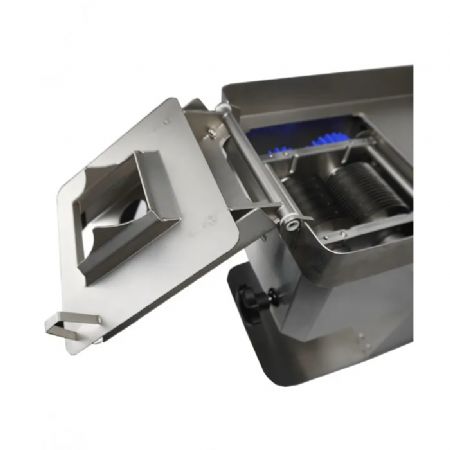 Trancheur  viande professionnel en inox monophas avec capacit de 250 KG/H