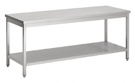 700 table de travail inox avec tagre largeur 700 700x700x900