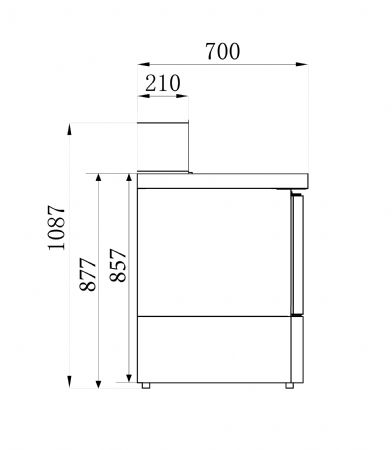 Table a pizza professionnelle  3 portes 1368x700x1090