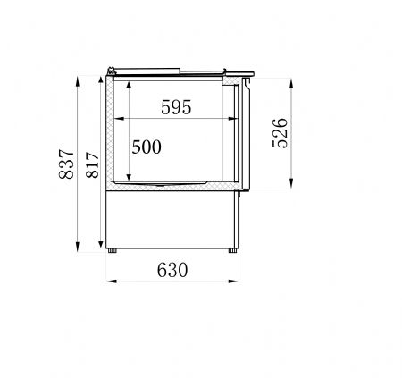 Saladette professionnelle rfrigre 3 portes 1370x700x870