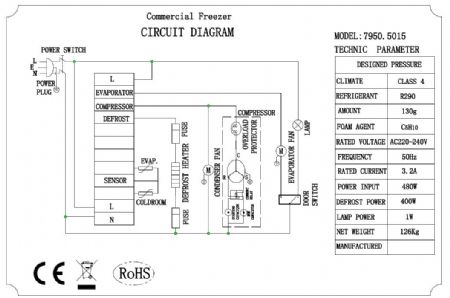 Conglateur en acier inox 1 porte 740x830x2010