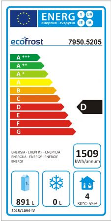 Rfrigrateur en acier inox 1200 litres statique 1340x810x2010