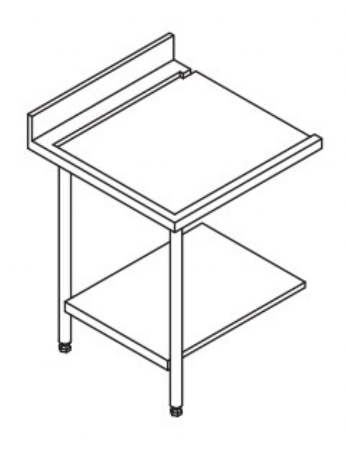 Table entre/sortie pour machines  paniers 500 x 500 ou 600 x 500 - 80201