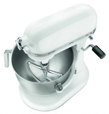 Batteur-mlangeur professionnel blanc avec bol inox 6,9 litres - 325 W