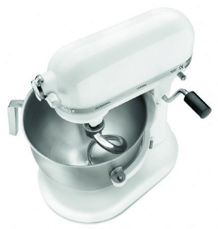 Batteur-mlangeur professionnel blanc avec bol inox 6,9 litres - 325 W